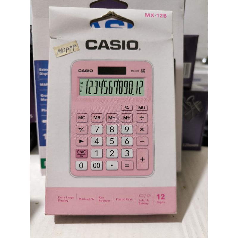 

Kalkulator Casio Mx-12B Pink,Blue,Green dan Black original