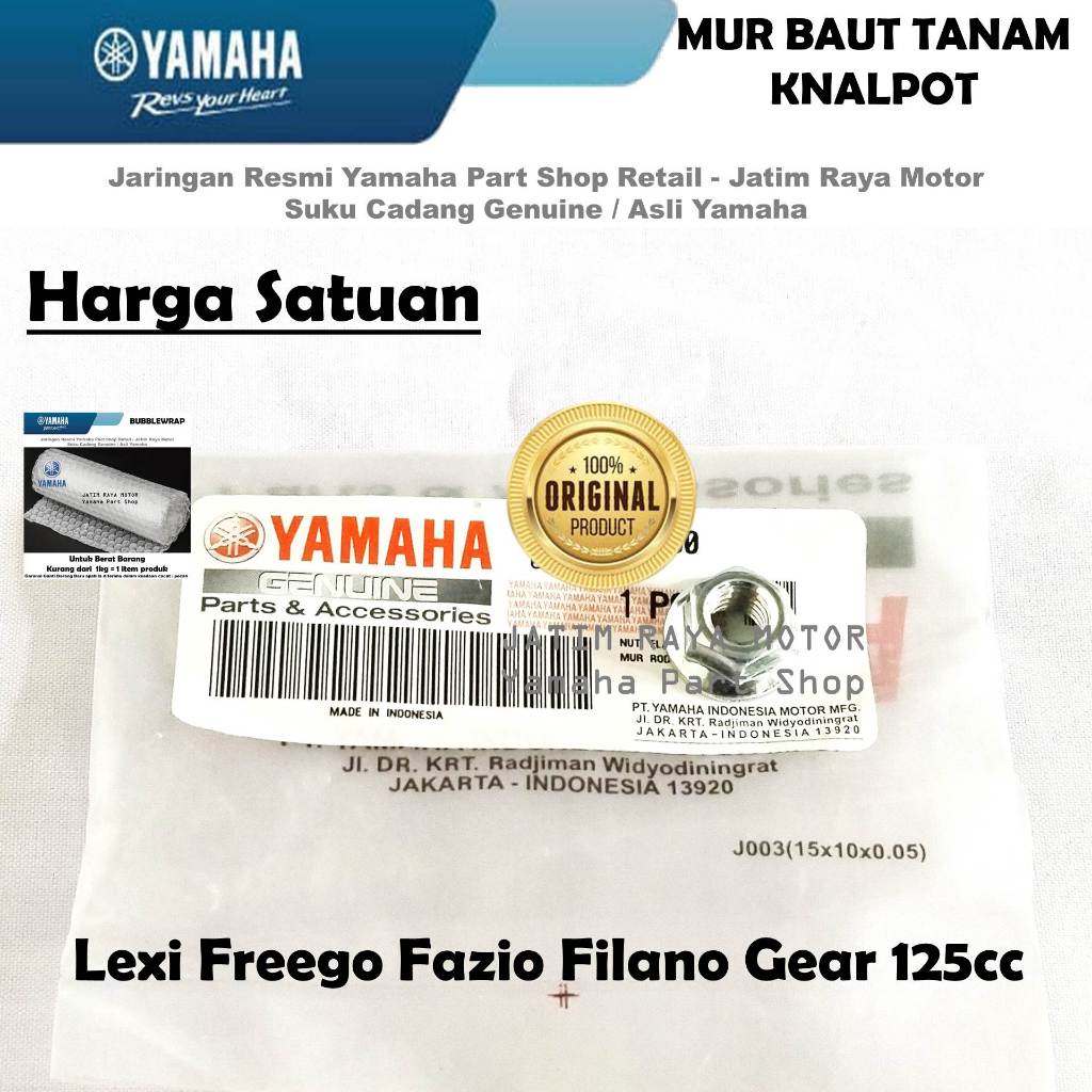 Mur Baut Tanam Knalpot Gear Lexi Freego Fazio Filano 125 Asli Original Yamaha Surabaya