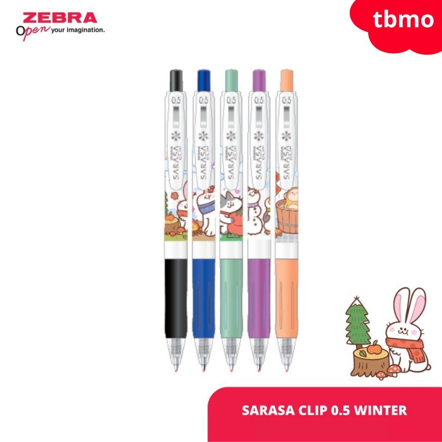 

TBMO Zebra Sarasa Pulpen Gel Winter Animal Series 0.5 mm - Limited Edition