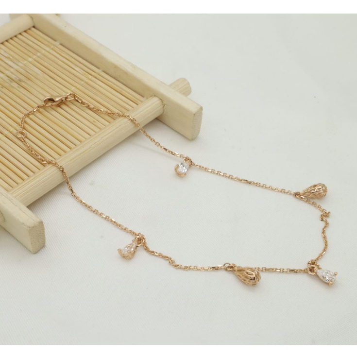 Gelang Kaki RG Dropcage Collection AK220010 SDW Gold 18K