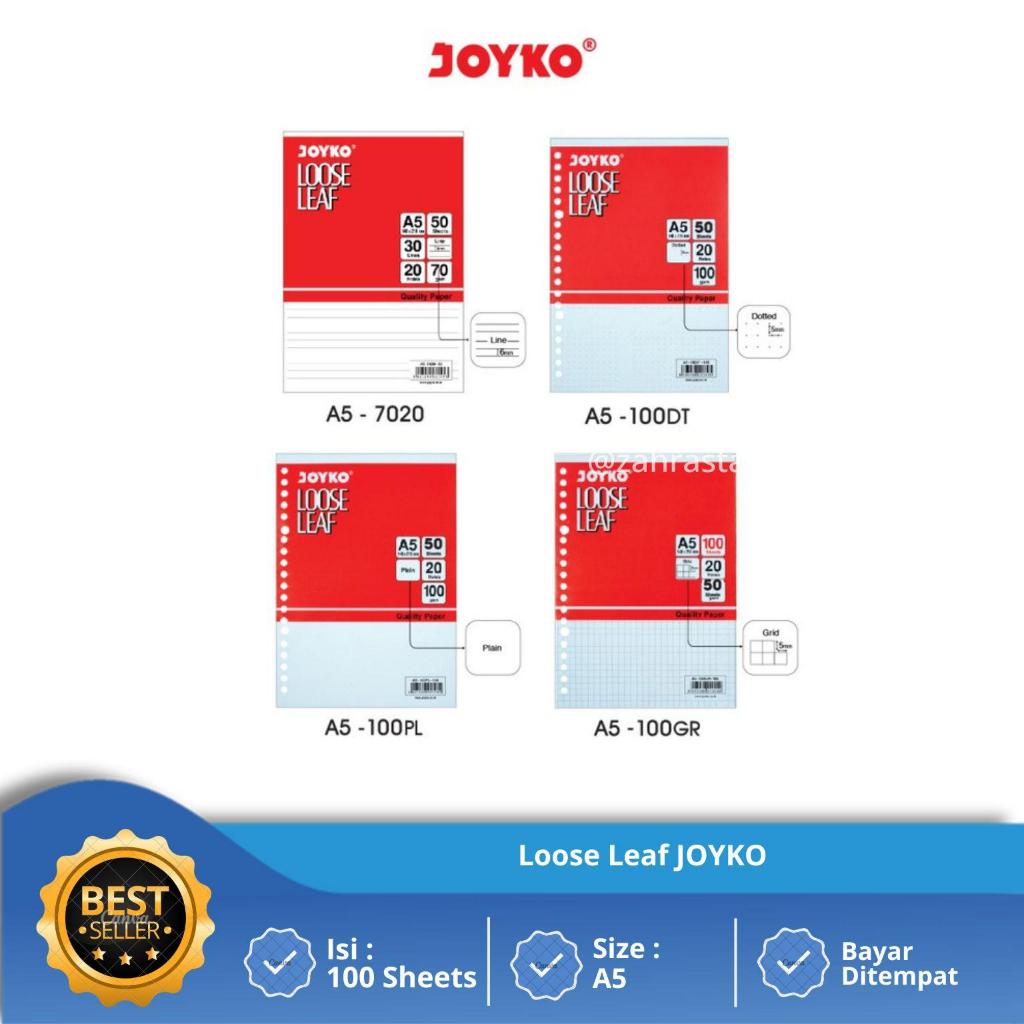 

Loose Leaf Joyko A5 Kertas Binder Grid Note Paper Stationery