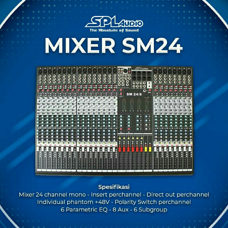 Mixer SPL Audio SM-24 original 24chanel original mantap bossku Palet kayu