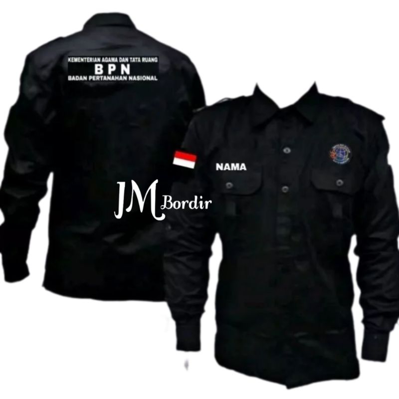 kemeja BPN Bordir || kemeja badan pertanahan Nasional bordir || kemeja PDL BPN Bordir