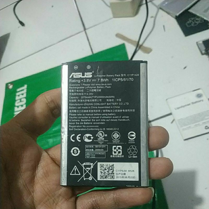 BATERAI BEKAS ASUS ZENFONE 2 LASER C11P1428