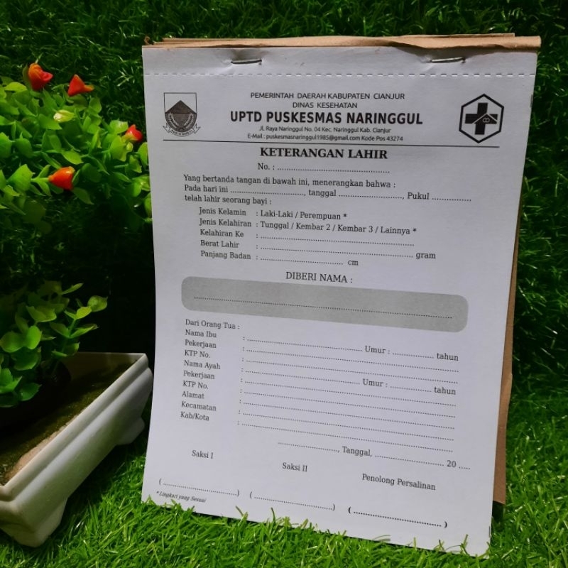 

Cetak Buku Keterangan Lahir Custom