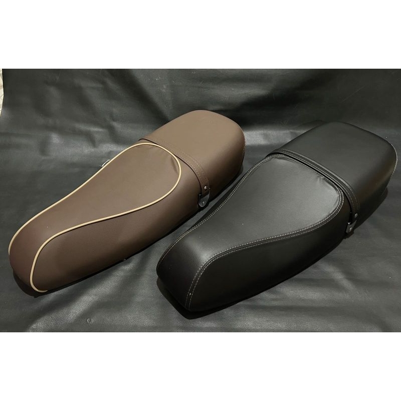 Jok panjang langsung single seat vespa new px original piaggio soft import anniv 70 hitam coklat ran