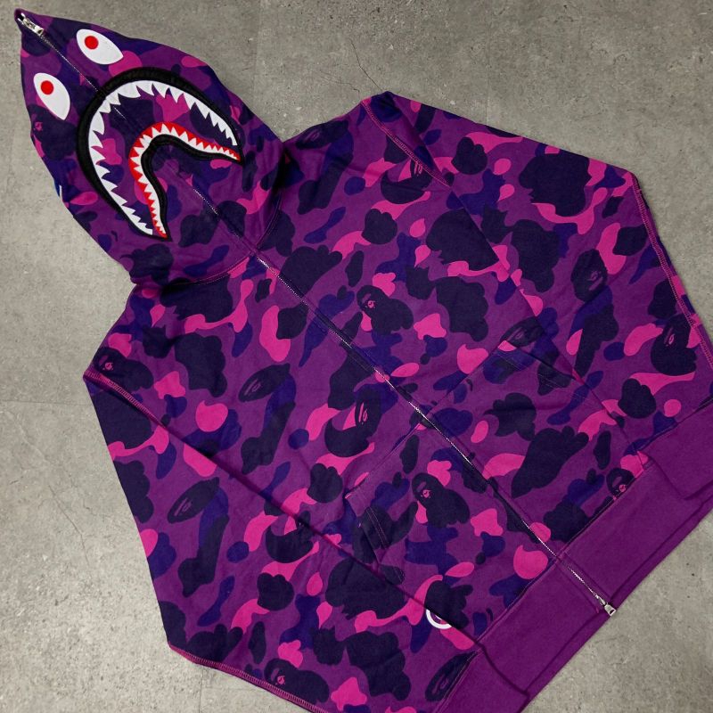 Bape Color Camo Shark Full Zip Hoodie