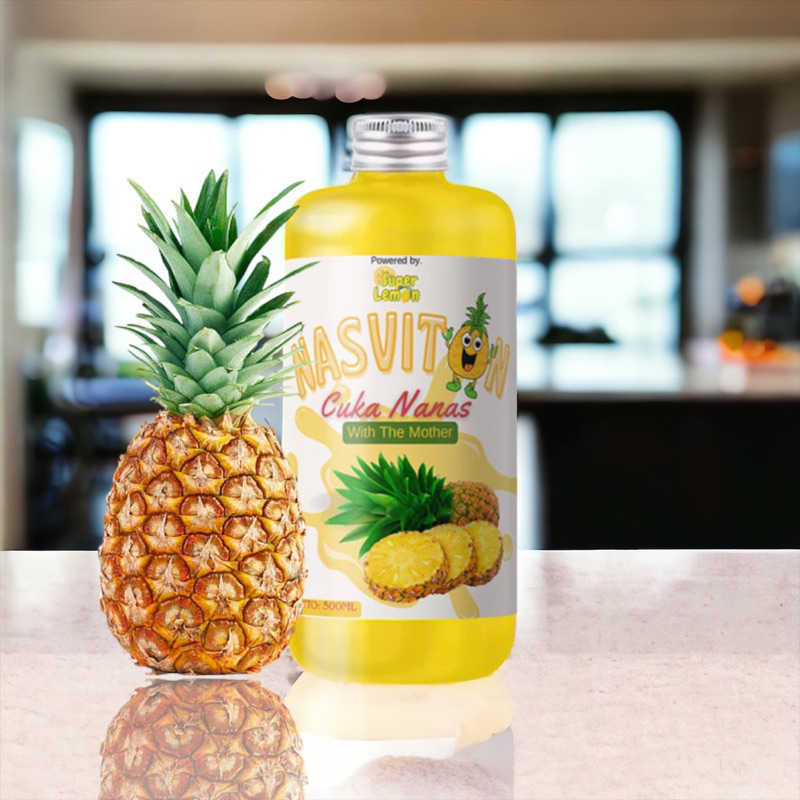 

1 Liter Nasviton - Cuka Nanas Organic With Mother Original Pineapple Vinegar by Super Lemon