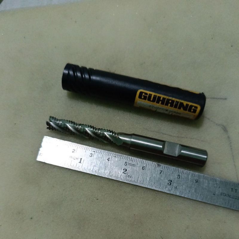 endmill HSS roughing 8mm x 90mm long flute endmill HSS raping 8mm