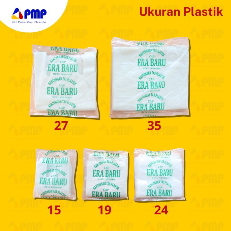 Kantong Kresek Plastik Asoy Putih Susu 15 19 24 27 35 - Berat 350 Gram