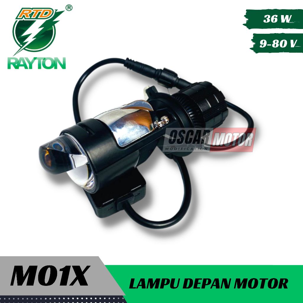 LAMPU UTAMA LED RTD MINI PROJECTOR H4 PROJIE LENS MOTOR MOBIL M01X NEW