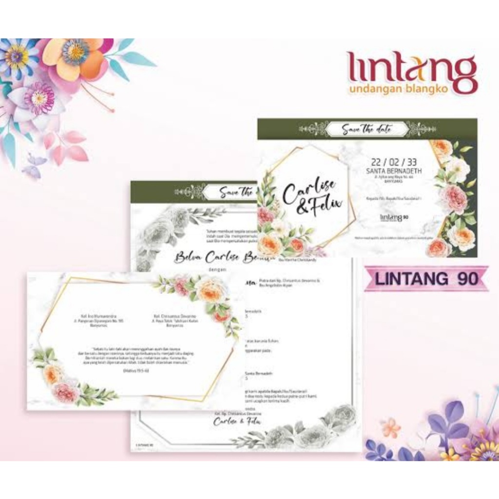 Blangko Undangan Lintang 90 Harga murah