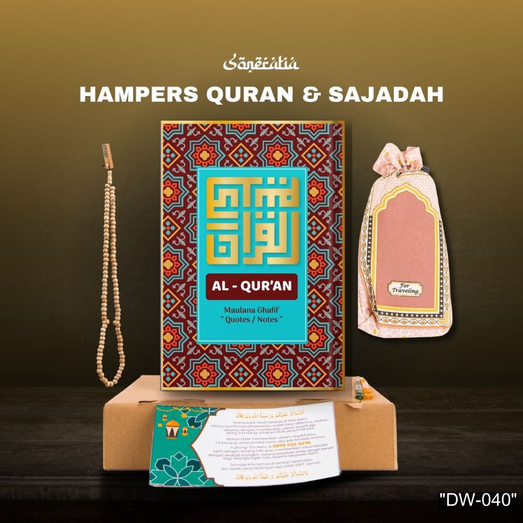 ❤️ SONERATIA - Hampers Alquran Unik Kado Wedding Box Gift Sajadah Al Quran Set Premium Peralatan Hari Ibu Souvenir Kering Packaging Pernikahan Tahun Pacar Hadiah Tulis Nama