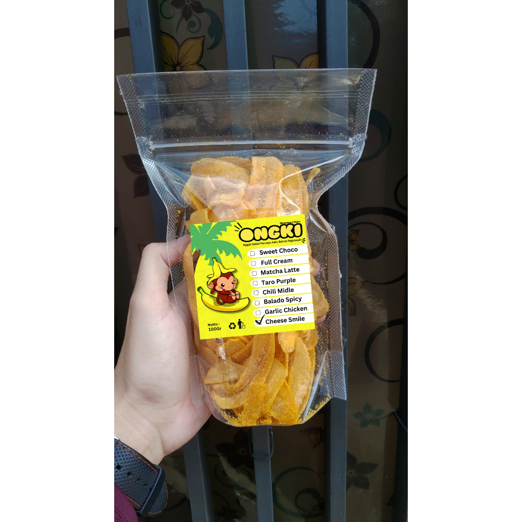 

KERIPIK PISANG ASIN RASA KEJU 100GR