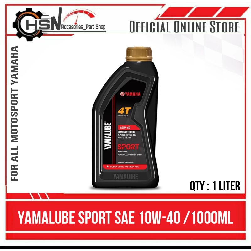 OLI YAMALUBE SPORT SAE 10W-40 - 1L Oli Mesin Ali Yamalube All Motor Sport Yamaha Vixion dll