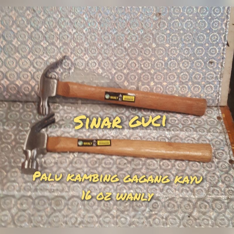 Palu Kambing Gagang Kayu 16 oz Wanly