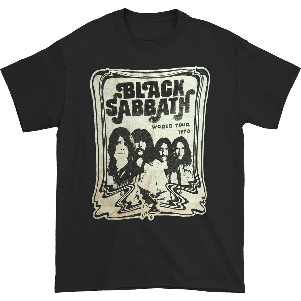 Kaos Black Sabbath World Tour 1978 Premium T-Shirt Band Black Sabbath | Kaos Band Rock Band Metal