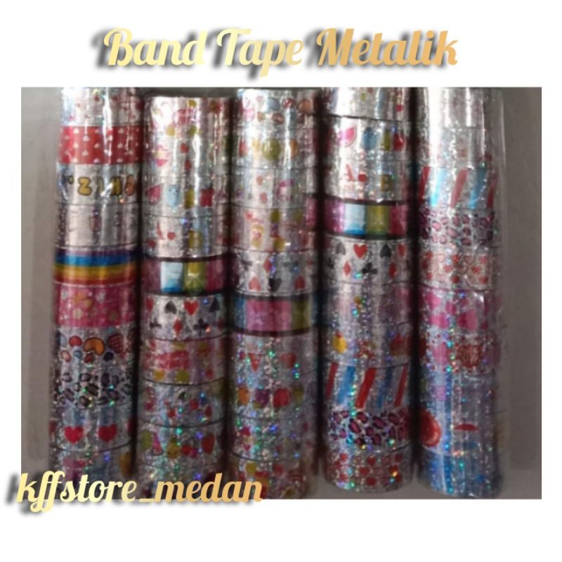 

Band Tape Metalik (Per Pcs) Motif Dipilih Random