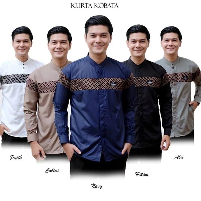 COD☑️ BAJU KOKO KOBATA QYNANG KOKO PRIA DEWASA KOMBINASI BATIK