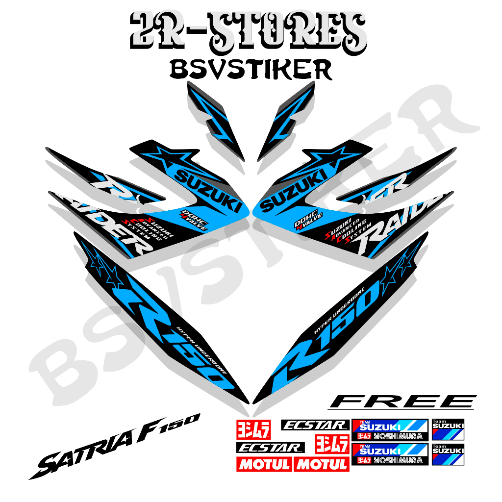 satria fu facelift 2, striping raider 150 facelift bintang