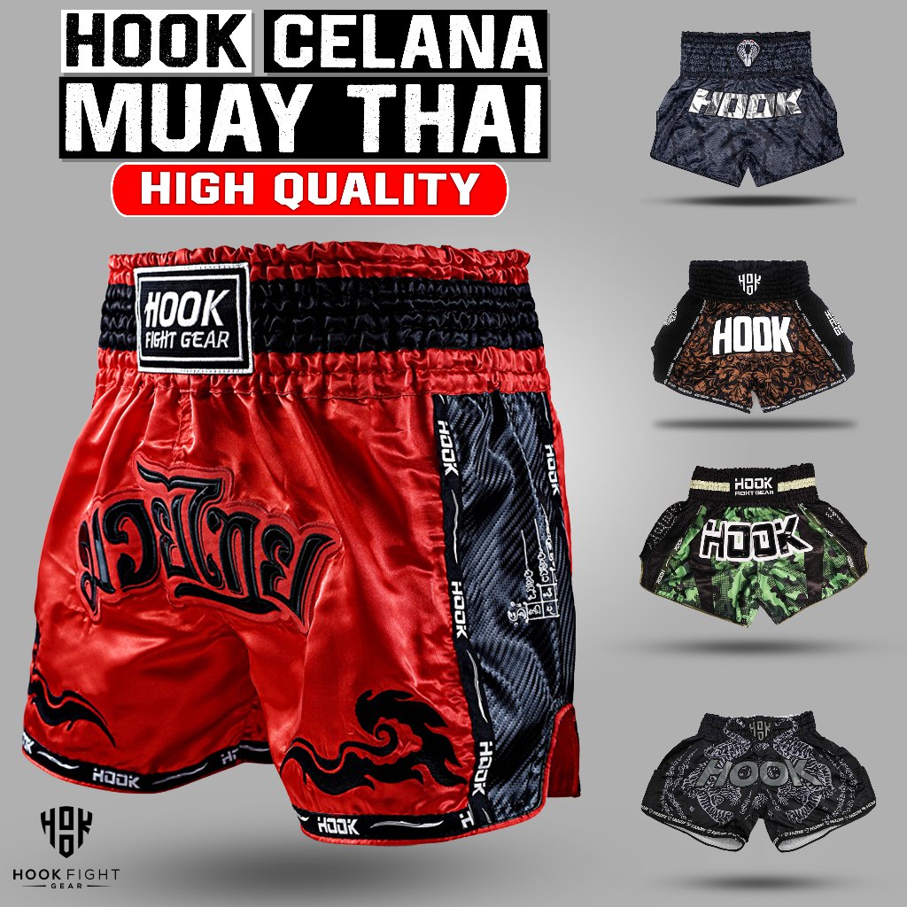 CELANA MUAY THAI HOOK FIGHT GEAR CTH013, MUAY THAI SHORT HOOK FIGHT GEAR ASLI