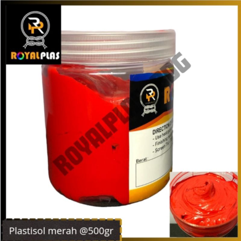 

Tinta Plastisol Merah Economis @ 500 gram Royalplas