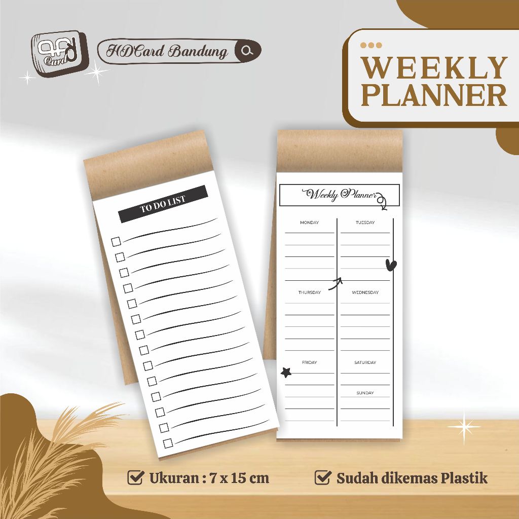 

Weekly Planner Ready ( Notes / Notebook / Notepad / Memo Kecil / To Do List )