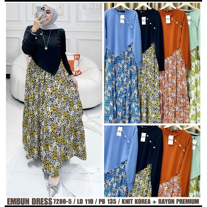 3 MOTIF GAMIS EMBUN DAN GAMIS ELLEN DAN GAMIS MAYUMI 