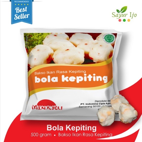 

MINAKU Bola Kepiting 500 Gram / Pack Fresh Frozen Seafood Bakso Ikan Baso Olahan