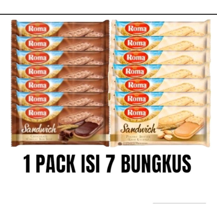 

[1PACK] ROMA Sandwich 1 Pack Isi 7 bungkus aneka rasa