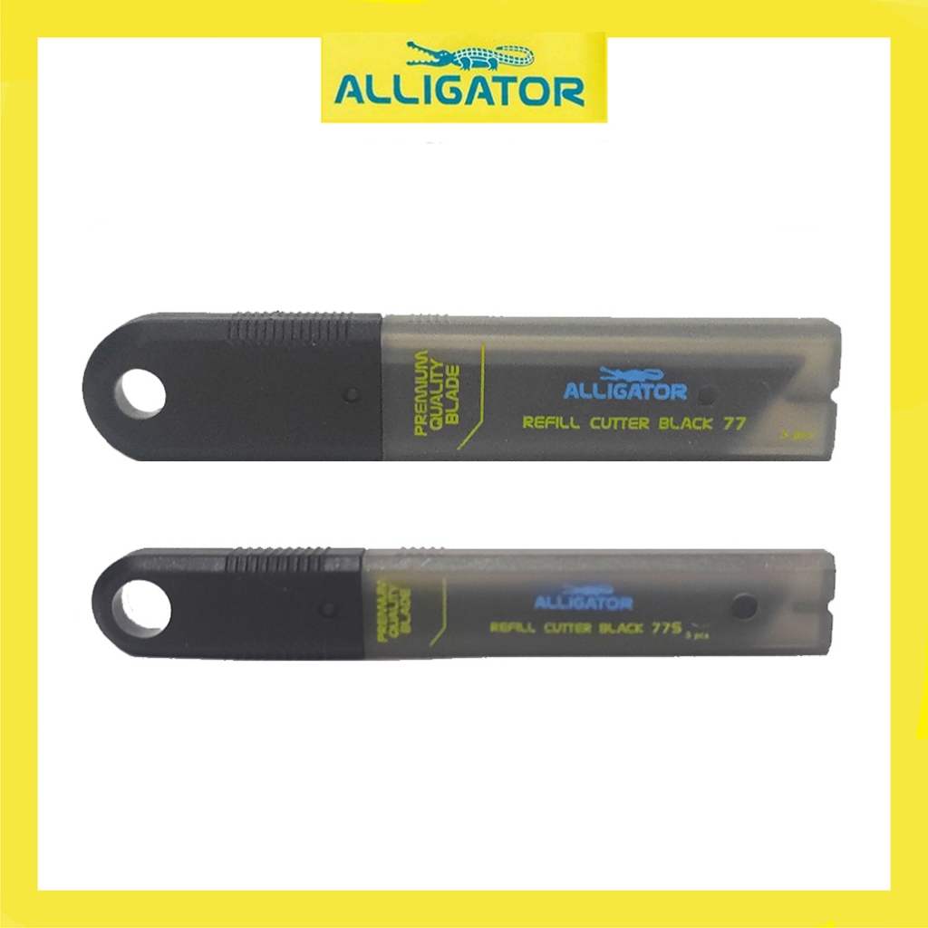 

Refill Cutter Alligator Black / Box Plastik Isi 5 Pcs / isi ulang Cutter Tipe Black Edition