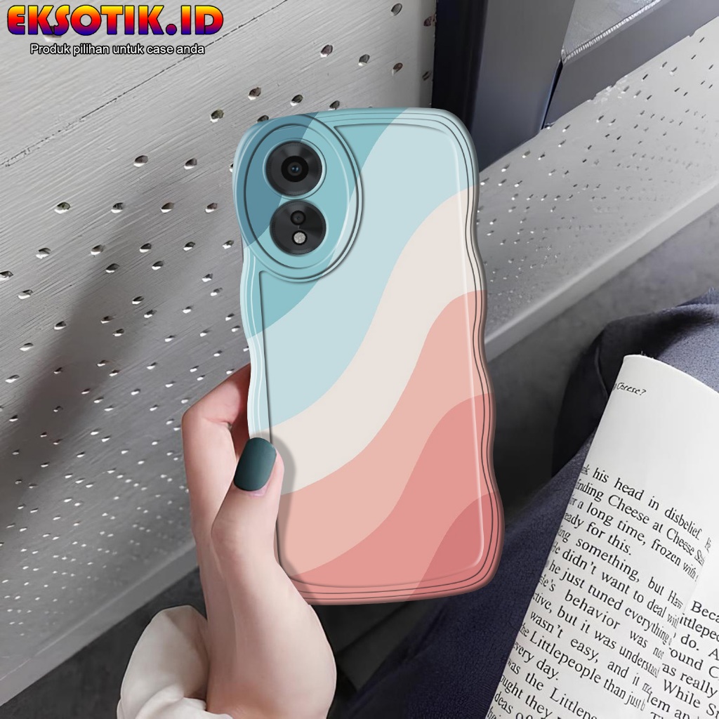 Case Oppo A18 / A38 Gelombang - Casing Oppo A18 / A38  - Silikon Oppo A18 / A38  - Softcase Oppo A18 / A38  - Kessing Oppo A18 / A38  - Eksotik.id