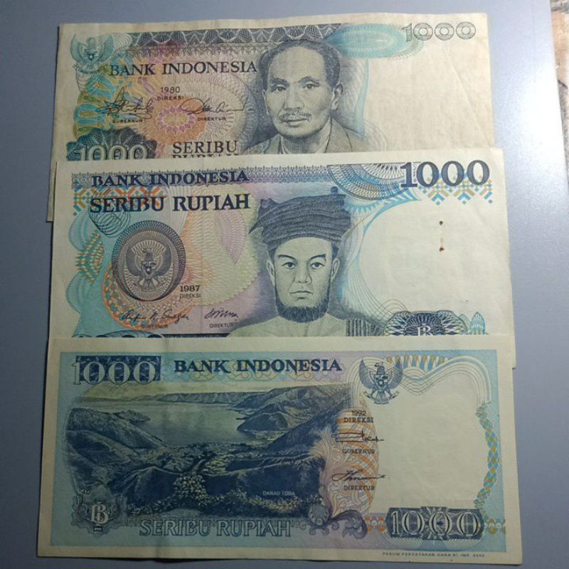 uang pecahan 1000 beda tahun