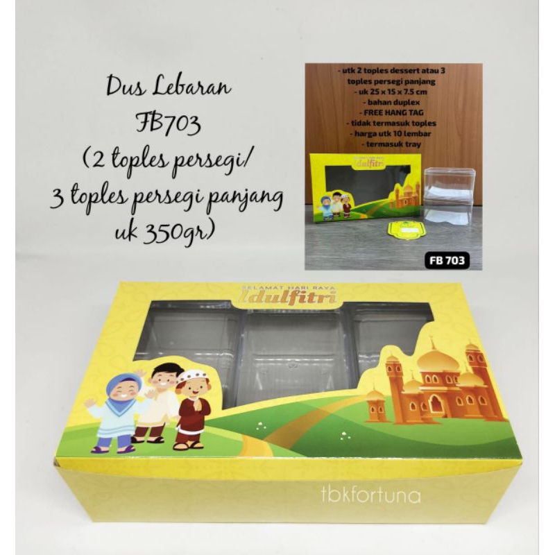 

Dus Lebaran 2/3 Toples 350gr Persegi/Panjang Kuning 703MM TK88 (1pcs)