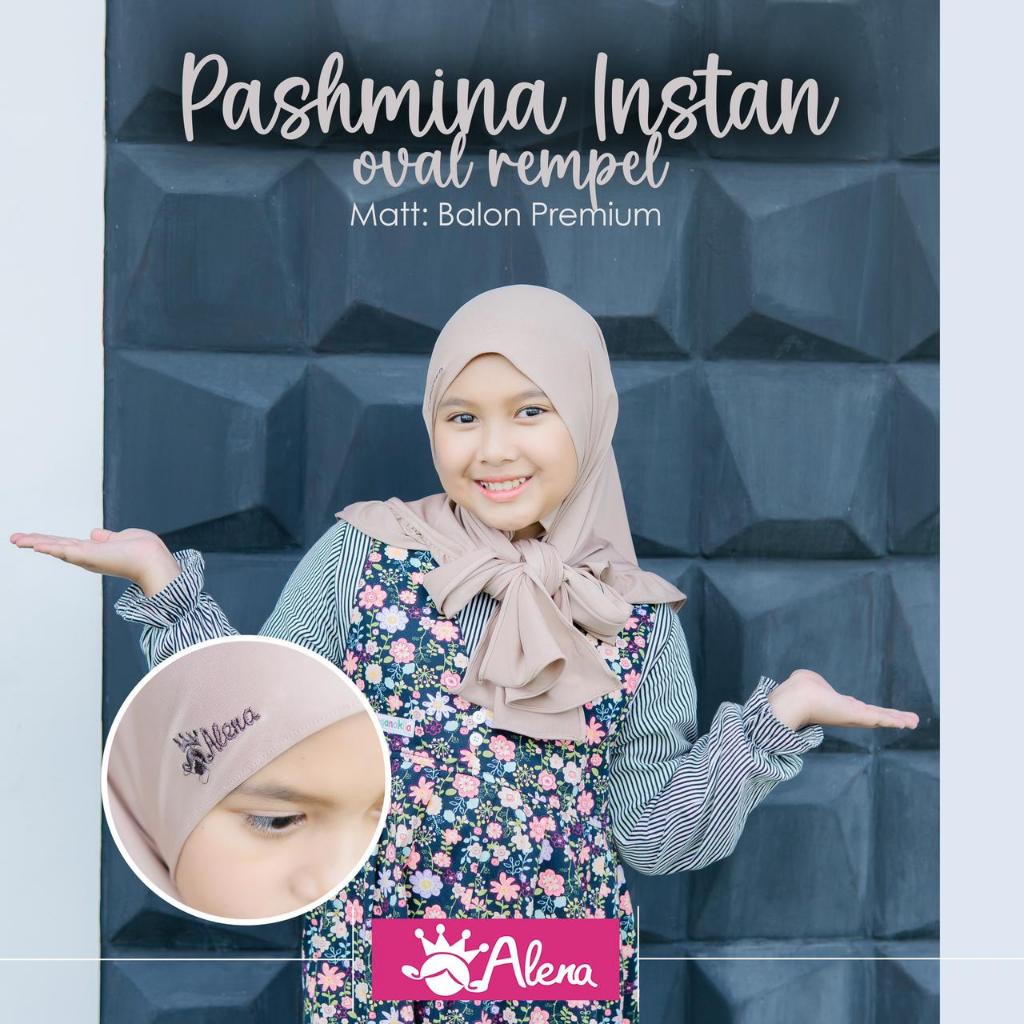Hijab Pasmina Instan Oval Kids by Alena (Usia 5-9th)