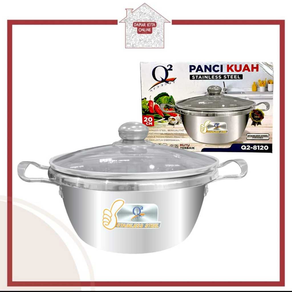 Panci Kuah Q2-8118 Q2-8120 / Panci Kuah Diameter 18cm, 20cm / Panci Kuah Stainless Steel / Panci 203