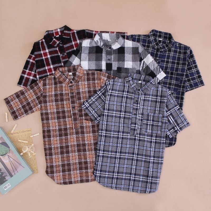 2-5 KIDS Tahun KURTA FLANEL UWAIS Kurta Flanel Baju Koko Anak