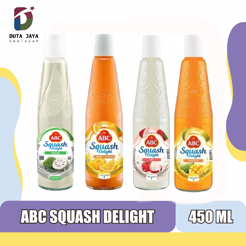 

Sirup ABC Squash Syrup Orange, Leci, Sirsak, Nanas 450 ML