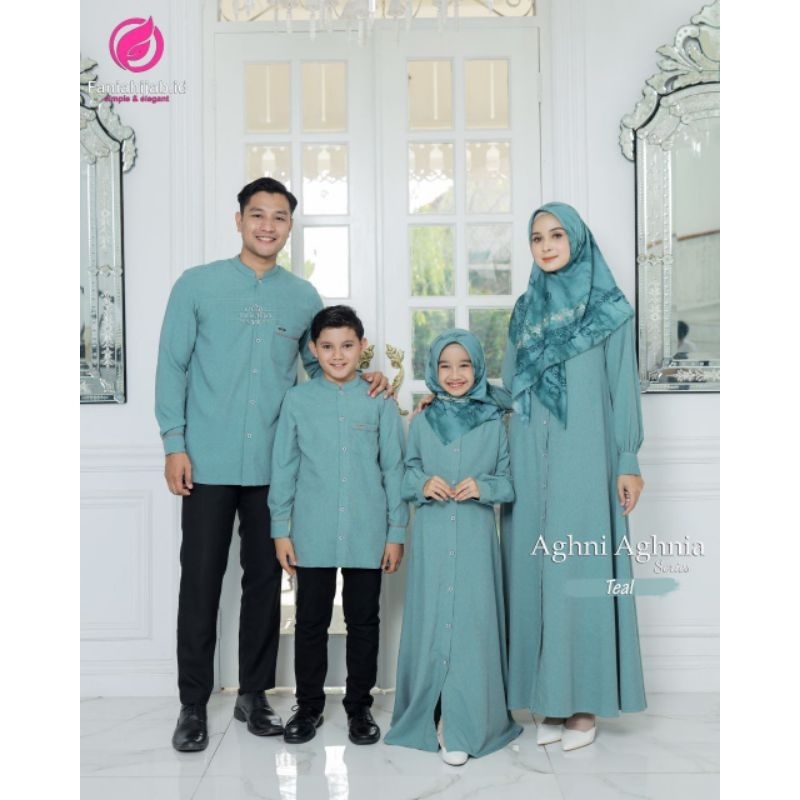 Gamis couple Terbaru 2024 Aghni Aghnia Series ori by Fania hijab