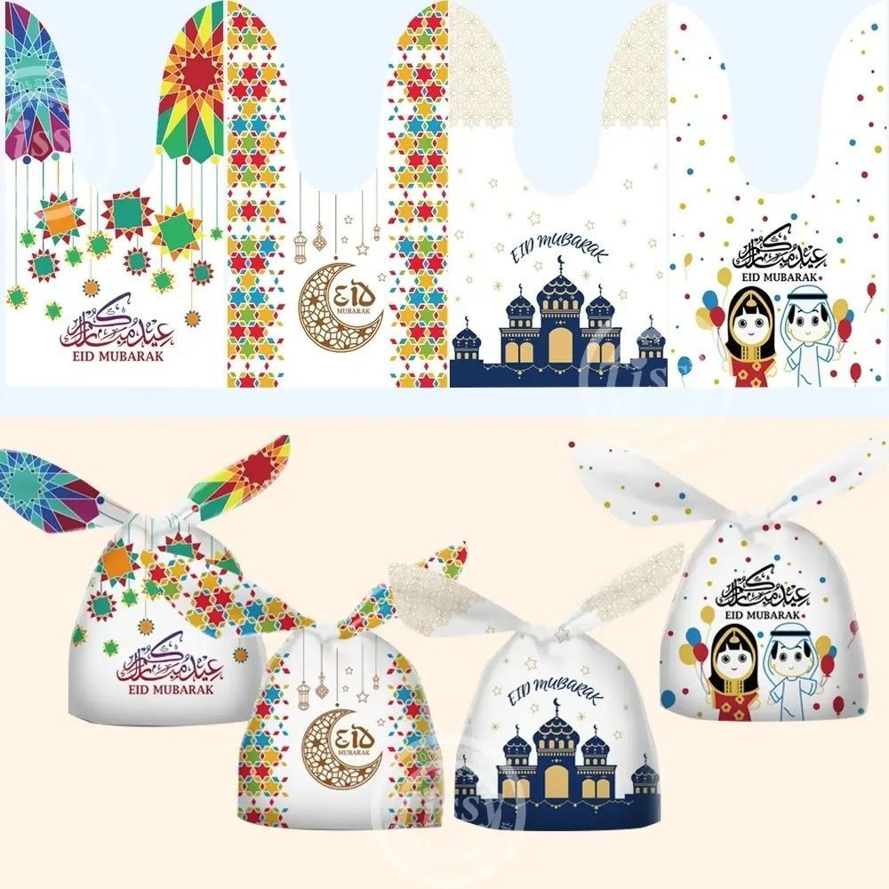 Tie plastic bag eid 10pcs kantong plastik kecil ikat lebaran idul fitri goodie bag