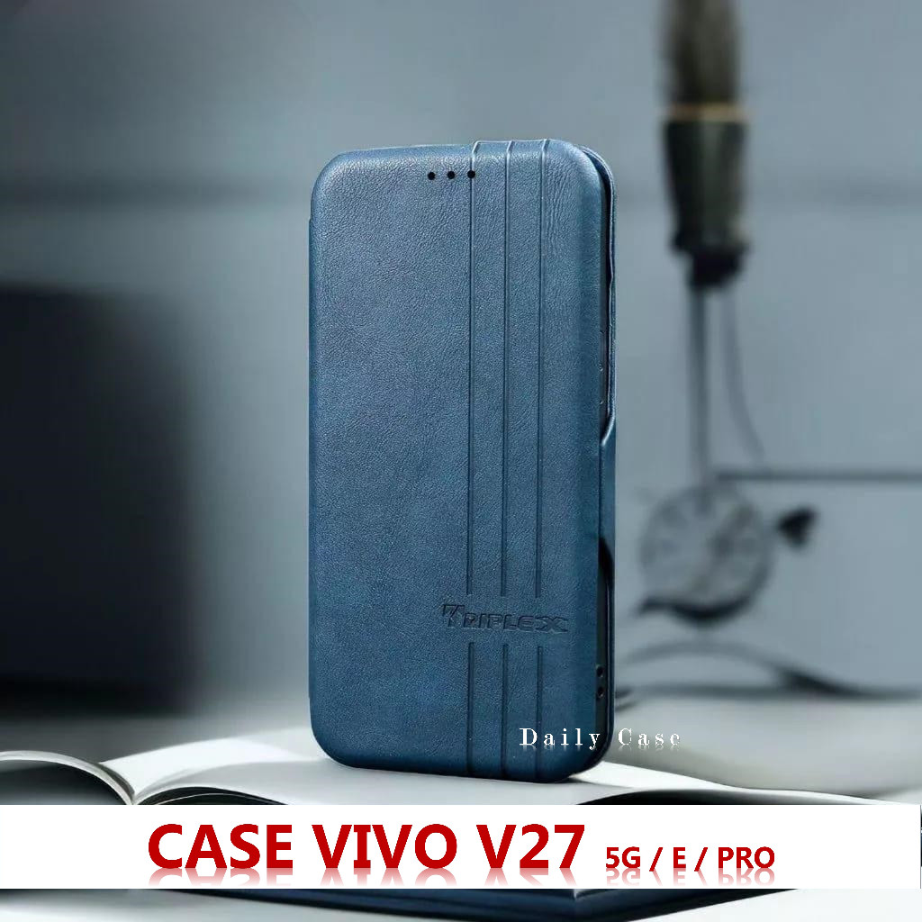 Flip Case VIVO V27 5G / V27e / V27 PRO TripleX Leather High Quality Protection