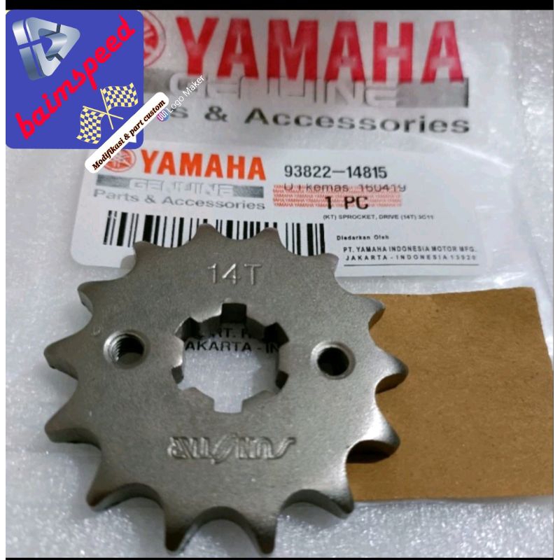 GEAR DEPAN YAMAHA VEGA, FIZ R, JJUPITER.14T. ORIGINAL YAMAHA.