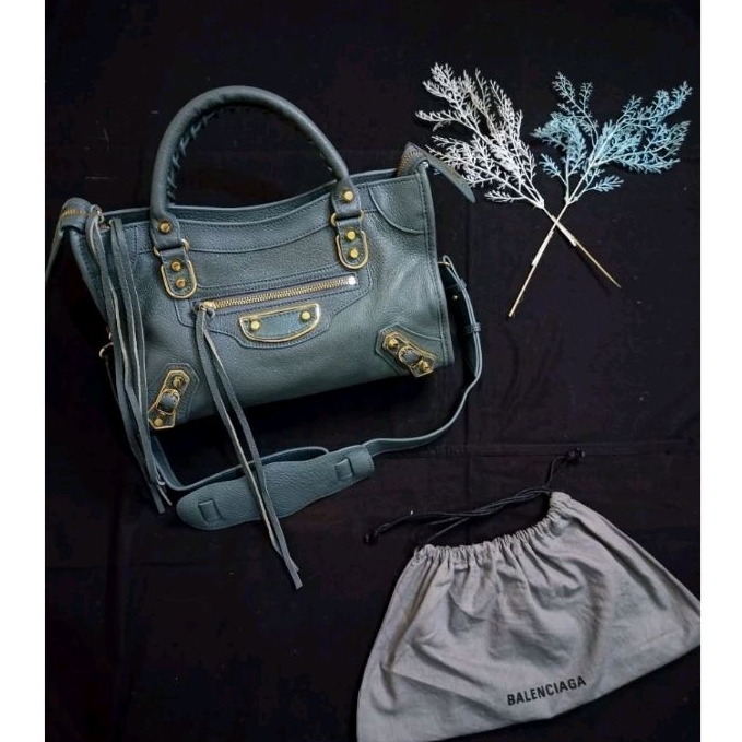 Balenciaga Mini City Metallic Edge Gray