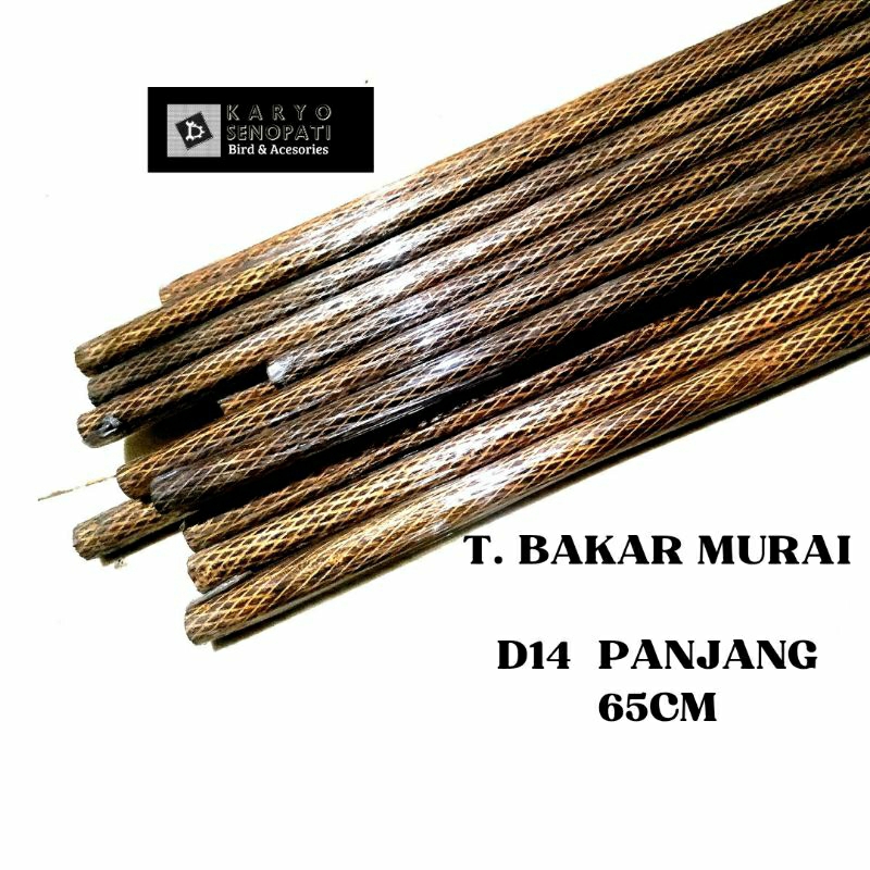 tangkringan pangkringan bakar motif nanas sisik ular murai batu D14mm panjang 65cm