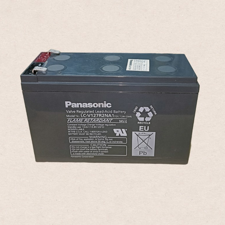 Asli original aki accu kering 12V 12 volt 7.2Ah 7,2Ah 7Ah Panasonic