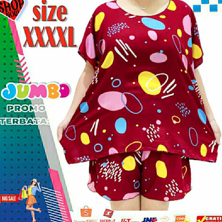 Lagi Tren setelan baju celana wanita size jumbo setelan jumbo wanita setelan baju tidur jumbo one se