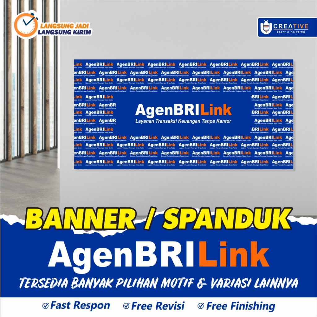 Banner / Spanduk Backdrop Dinding Agen BRILink