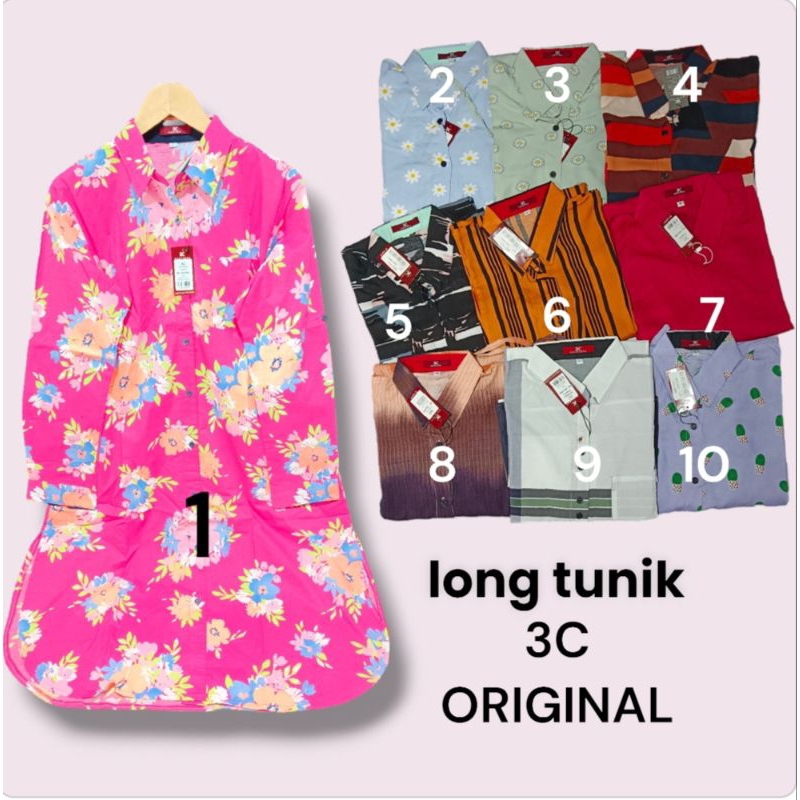 Termurah  Long tunik 3C original fulltag