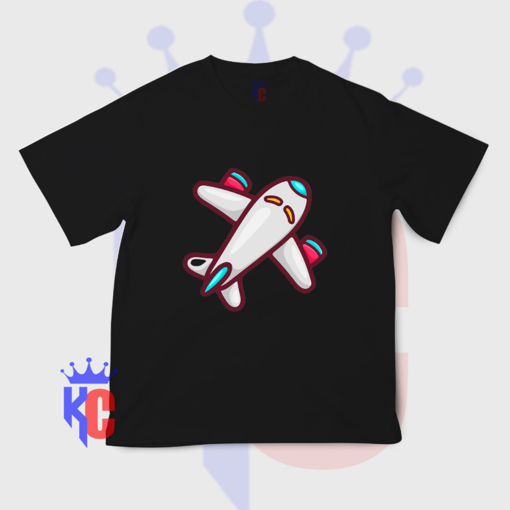 Baju Kaos Anak Pesawat Terbaru Bahan Premium Free Cetak Nama