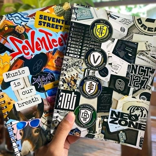 

NoteBook Spiral A5 K-POP IDOL AESPA NEW JEANS ENHYPEN LE SSERAFIM SEVENTEEN NCT 127 G-IDLE I'VE BLACKPINK RED VELVET SEVENTEEN STRAY KIDS BTS RIIZE TXT Buku Catatan Sekolah Korea Murah